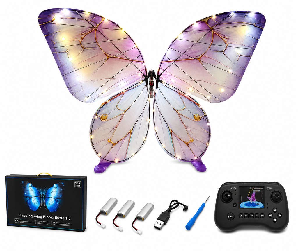RC Flying Butterfly – Bionic Flapping Wing Aircraft with LED