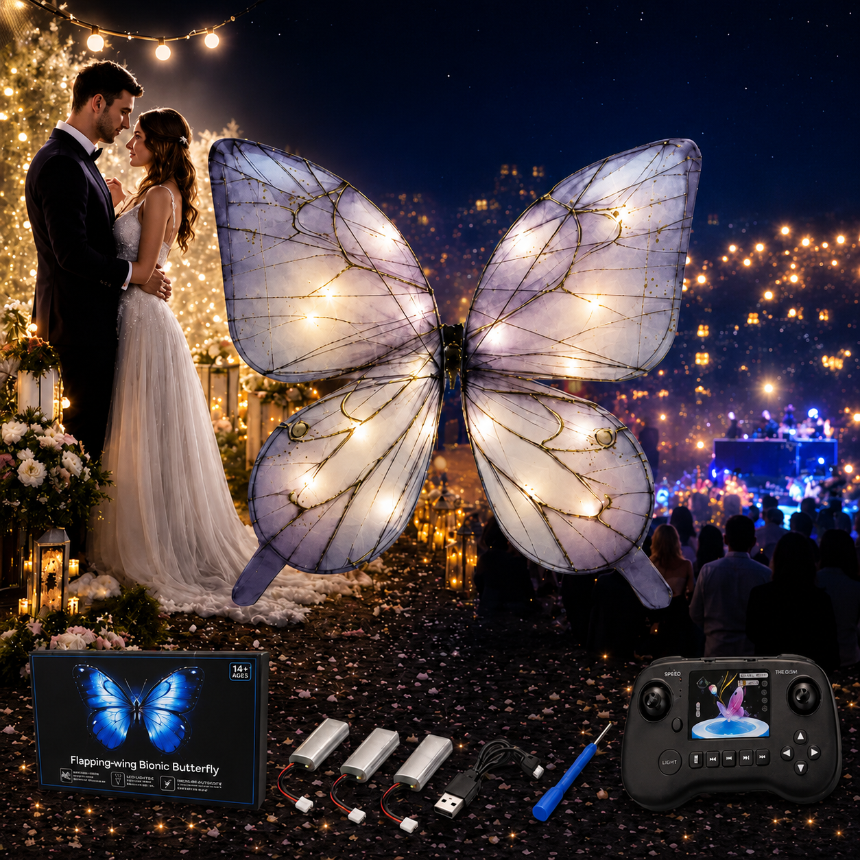 RC Flying Butterfly – Bionic Flapping Wing Aircraft with LED