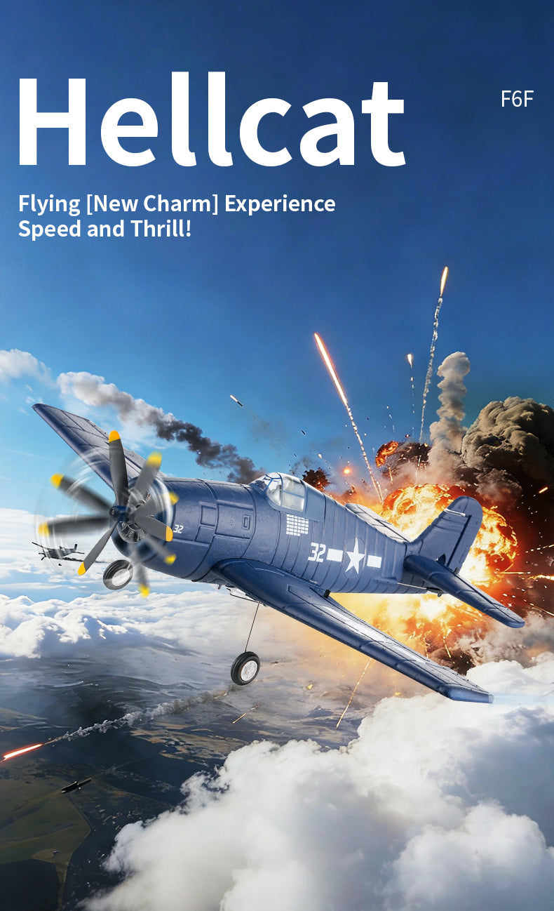F6F Hellcat RC Plane 395mm Wingspan EPP Foam, RTF