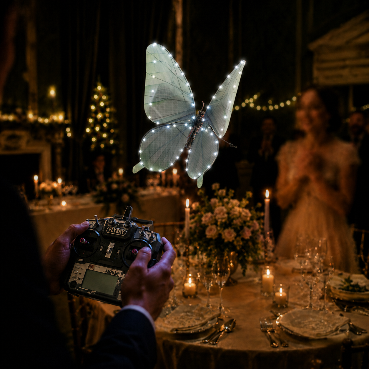 Cyan RC Flying Butterfly Premium – Bionic Flapping Wing with LED & Flysky Remote