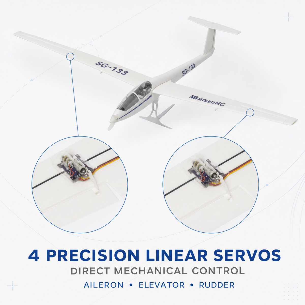 MinimumRC SG-133 Glider 820mm 4CH Ultra-light Scale Glider