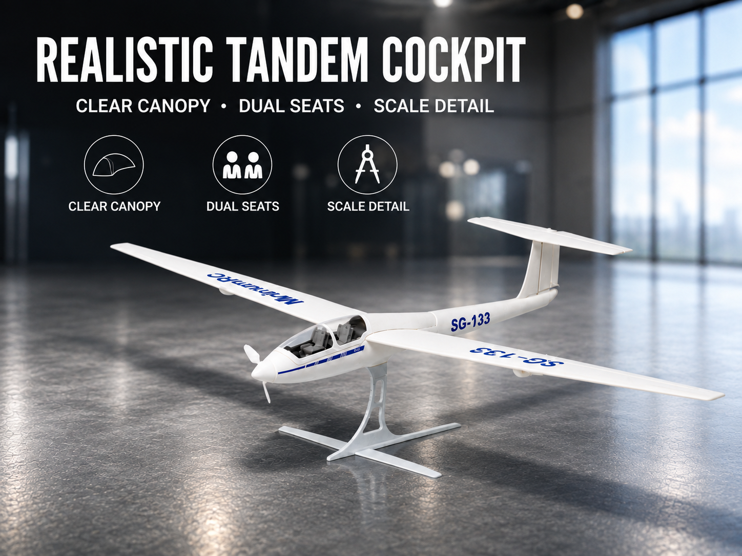 MinimumRC SG-133 Glider 820mm 4CH Ultra-light Scale Glider