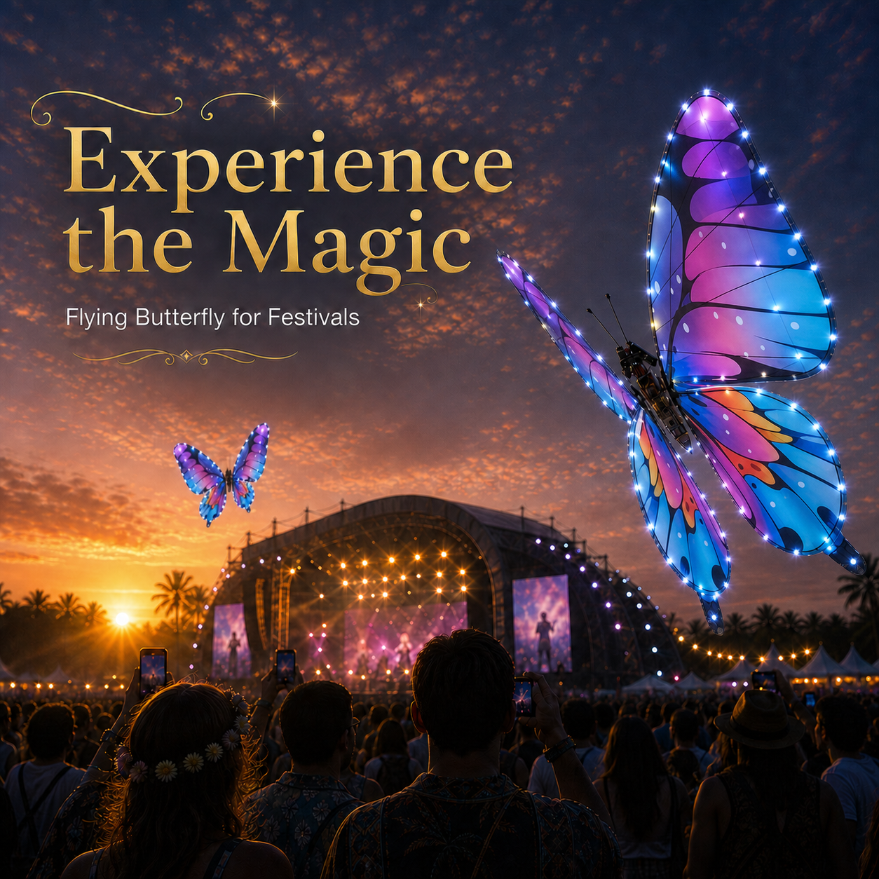 Galaxy Purple RC Flying Butterfly Basic – Bionic Flapping Wing Ornithopter with LED