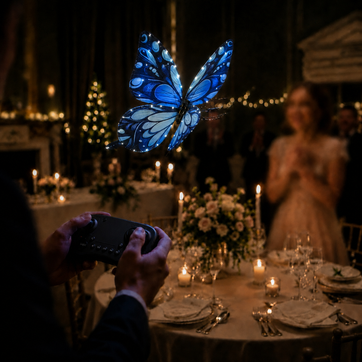 Galaxy Blue RC Flying Butterfly Basic – Bionic Flapping Wing Ornithopter with LED