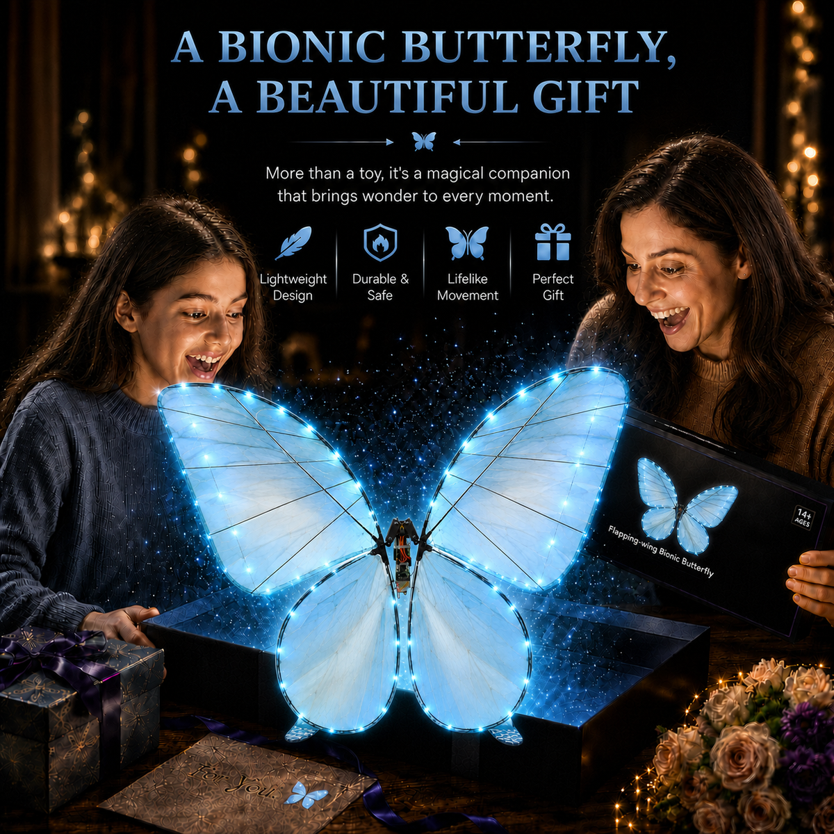 Light Blue RC Flying Butterfly Basic – Bionic Flapping Wing