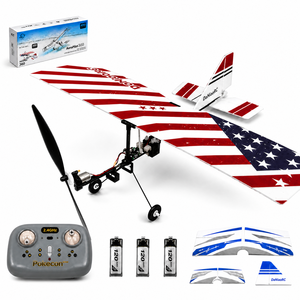 DaNiao RC 360mm 3CH Beginner RC Glider RTF