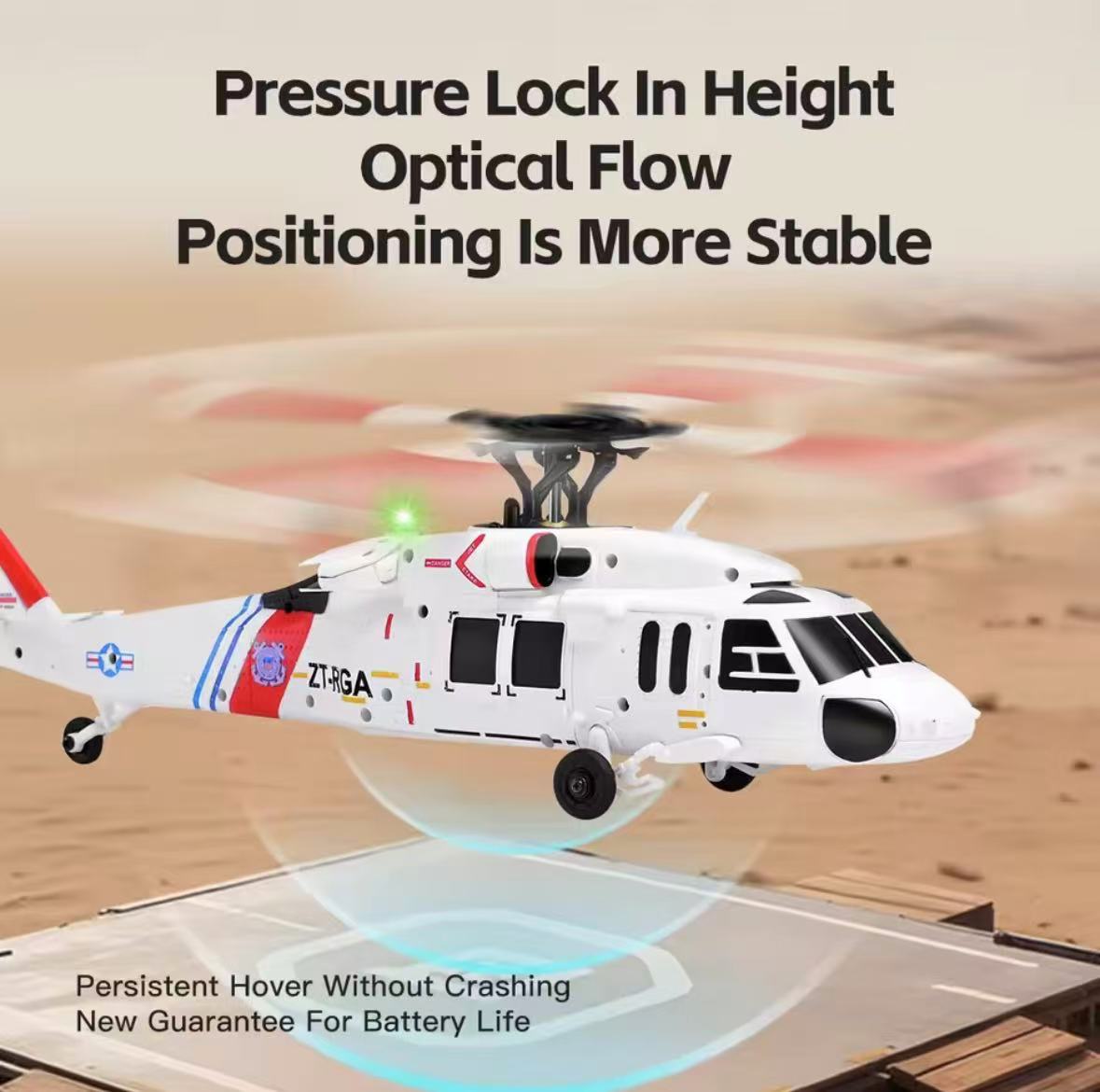 XK K270 Black Hawk UH-60L 4CH 6-axis Brushless Motor RC Helicopter, RTF