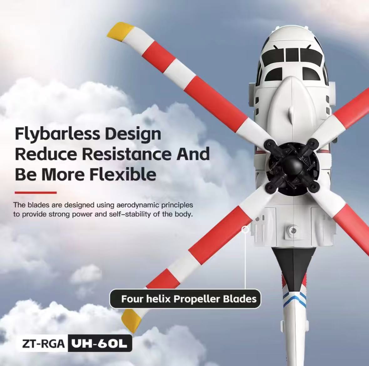 XK K270 Black Hawk UH-60L 4CH 6-axis Brushless Motor RC Helicopter, RTF