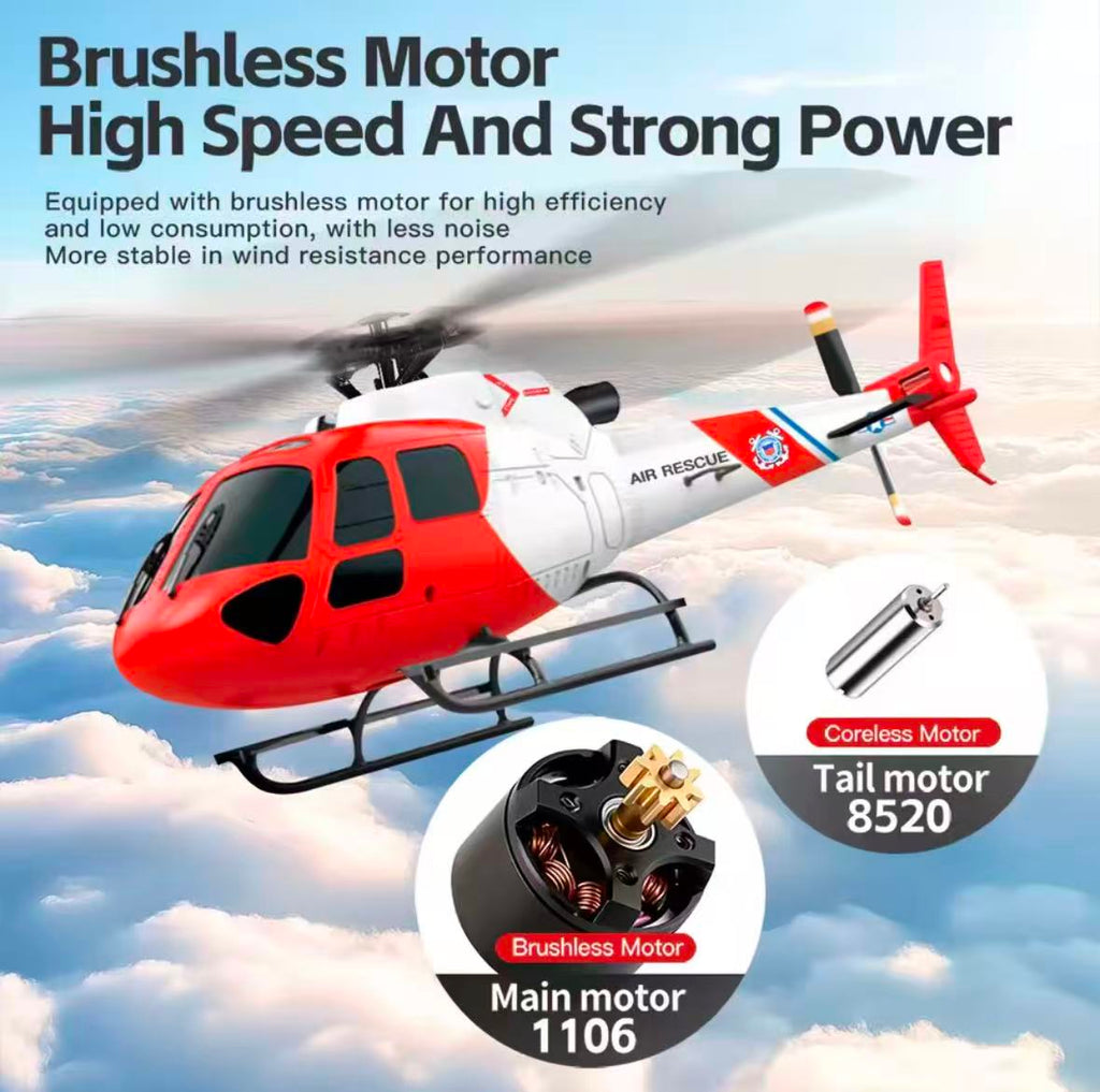 XK K150 AS350 RC Helicopter 4CH 3-Blade No Aileron Optical Flow Altitude Hold, RTF