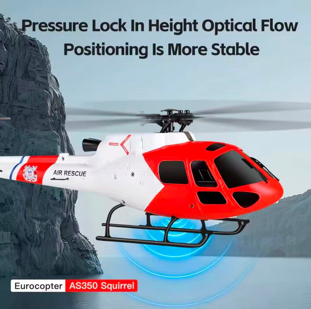 XK K150 AS350 RC Helicopter 4CH 3-Blade No Aileron Optical Flow Altitude Hold, RTF