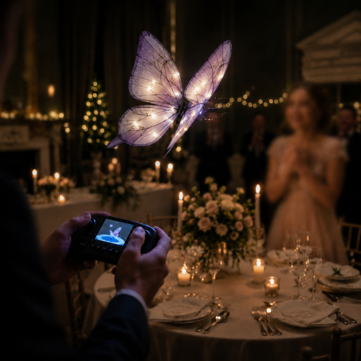 Royal Purple RC Flying Butterfly Basic – Bionic Flapping Wing Ornithopter with LED
