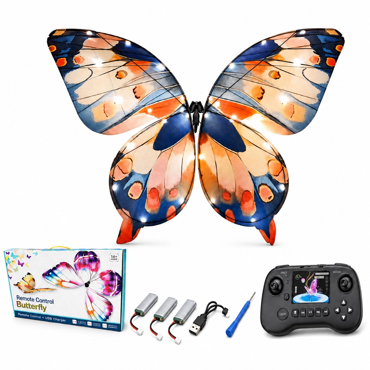 RC Flying Butterfly – Bionic Flapping Wing Aircraft with LED