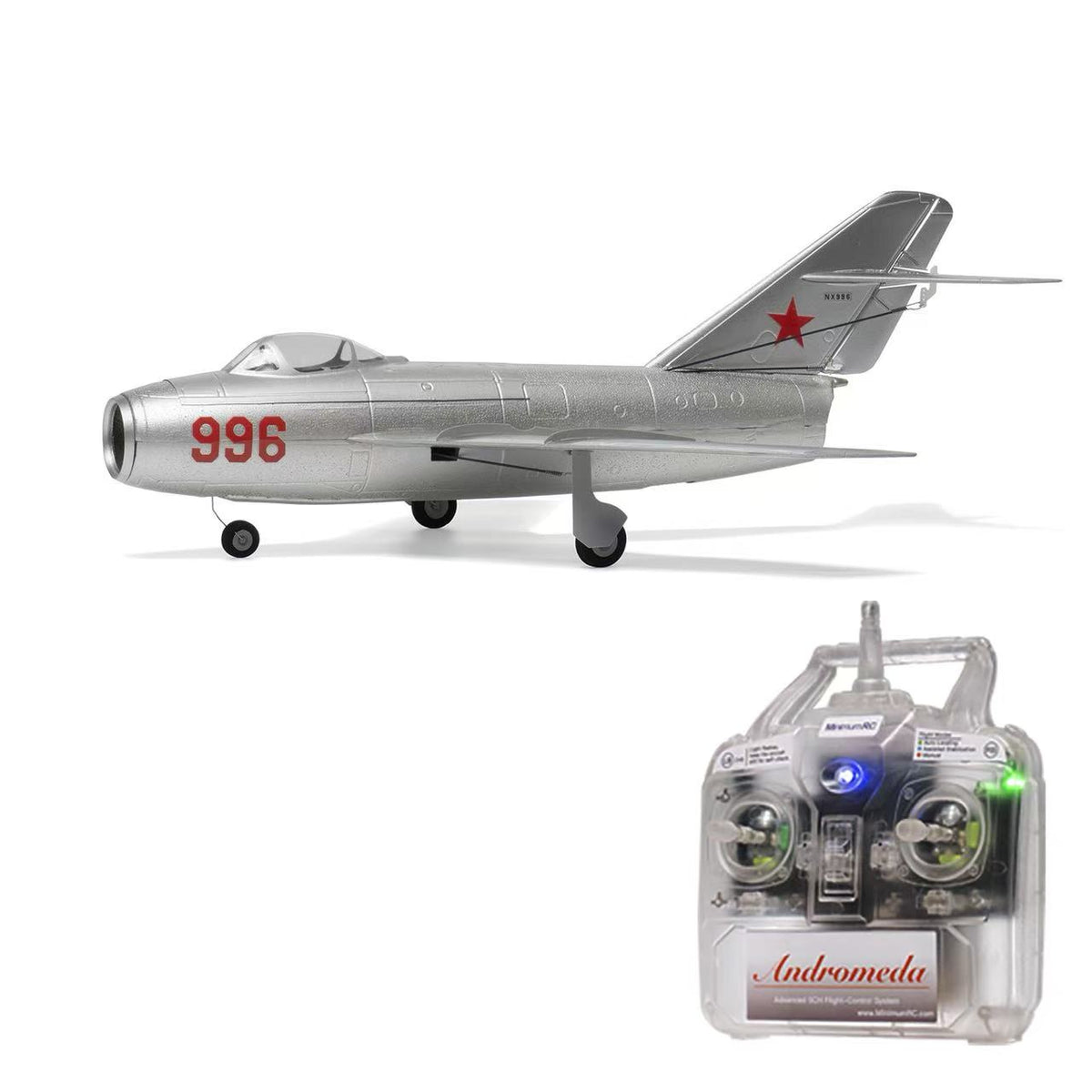 MinimumRC MIG-15 Brushed/Brushless 4CH 400mm Wingspan 30mm EDF, RTF/BNF/PNP