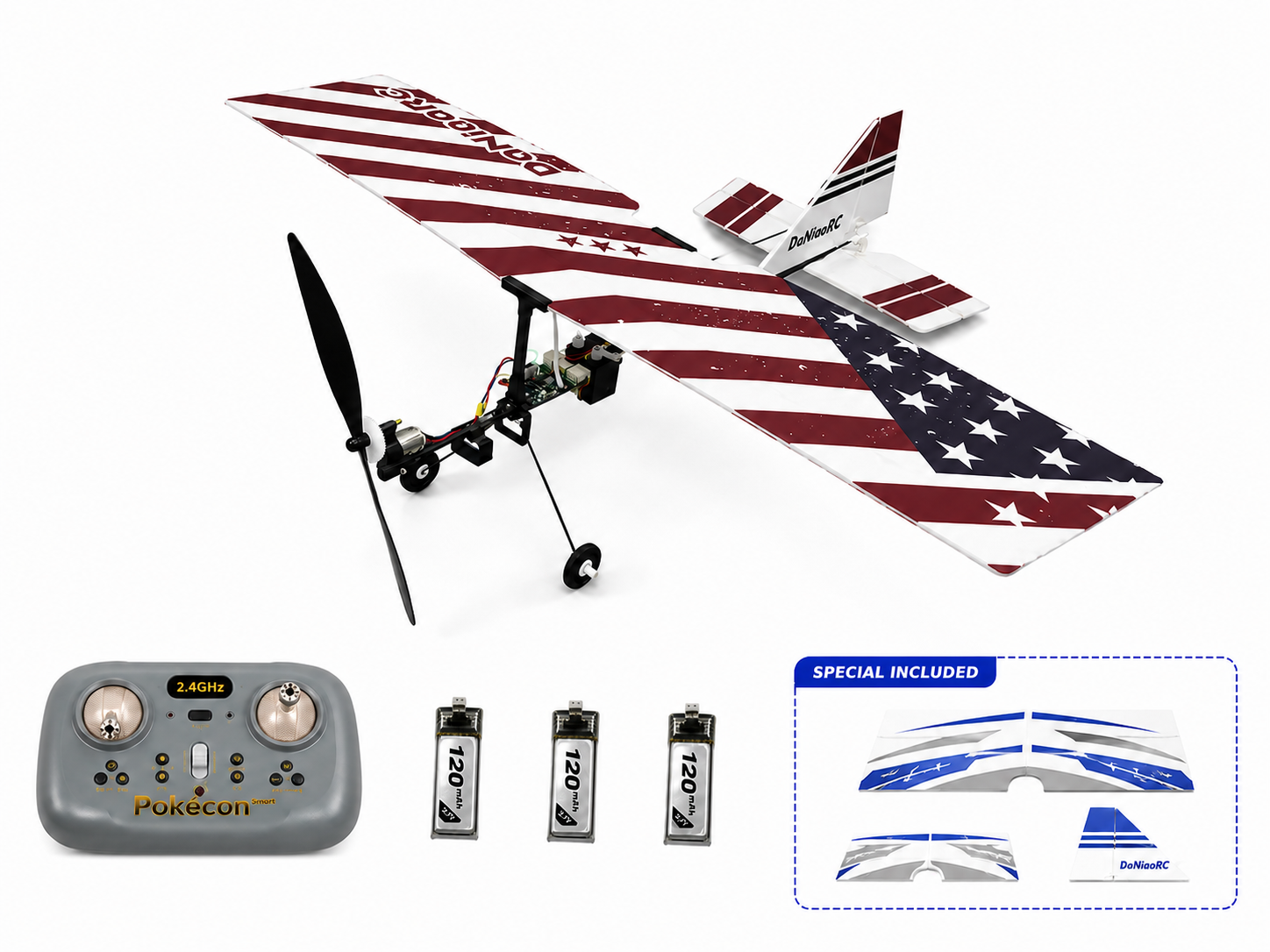 DaNiao RC 360mm 3CH Beginner RC Glider RTF