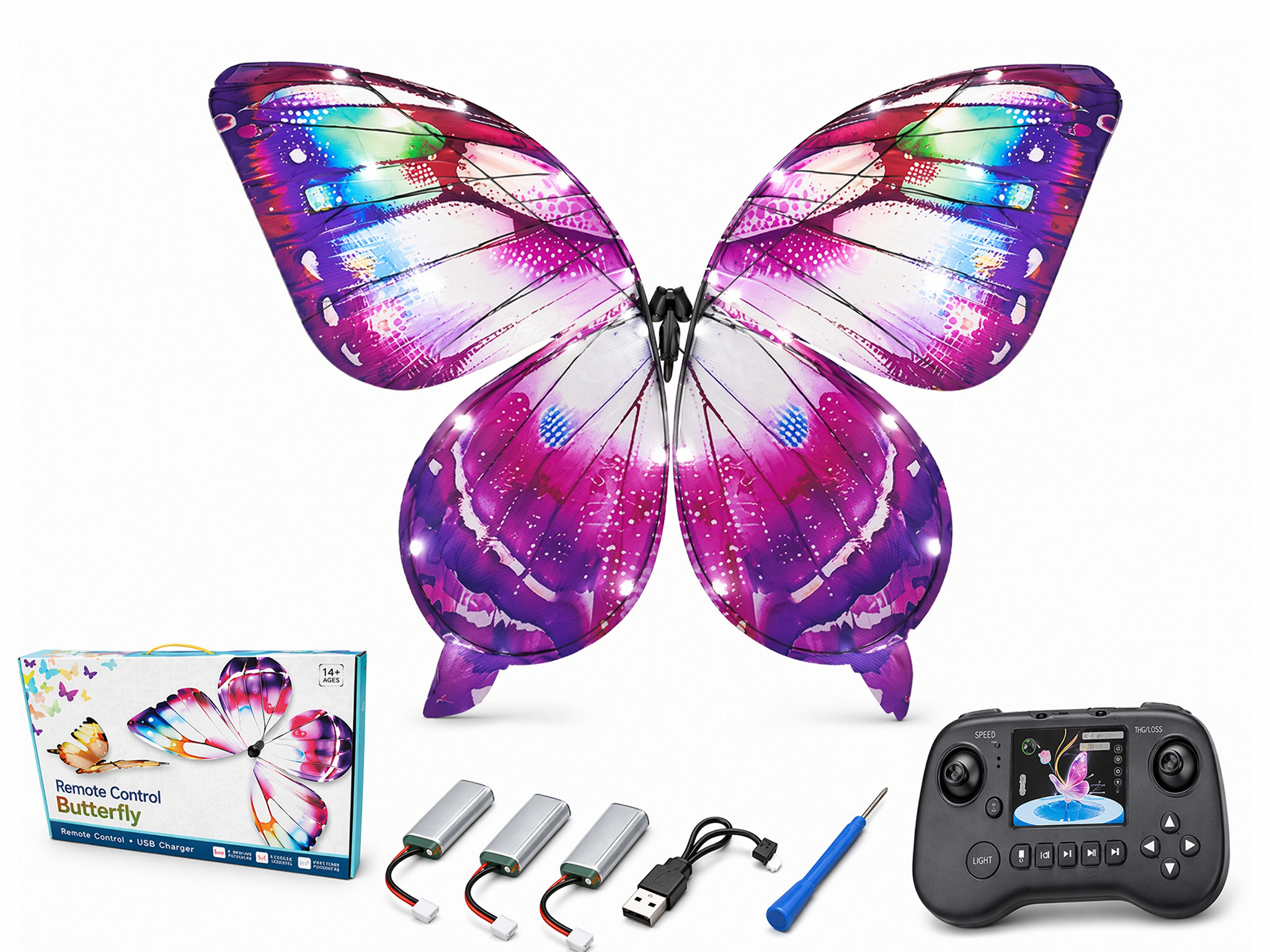 RC Flying Butterfly – Bionic Flapping Wing Aircraft with LED