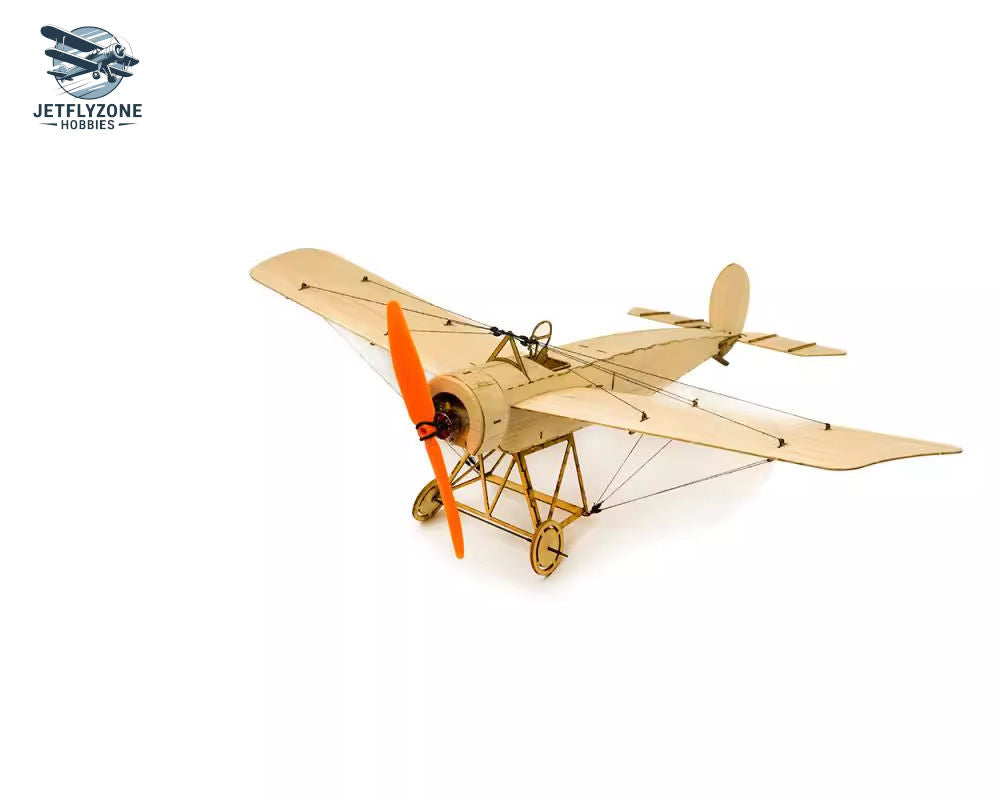 Balsa Wood Electric RC Airplane Fokker-E Micro Fixed-Wing Indoor, 440mm Wingspan