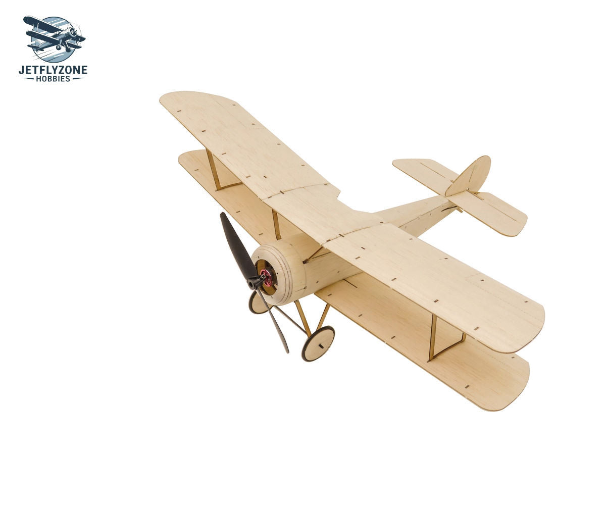 Balsa Wood Electric RC Airplane Sopwith Pup Scale Biplane, 378mm Wingspan
