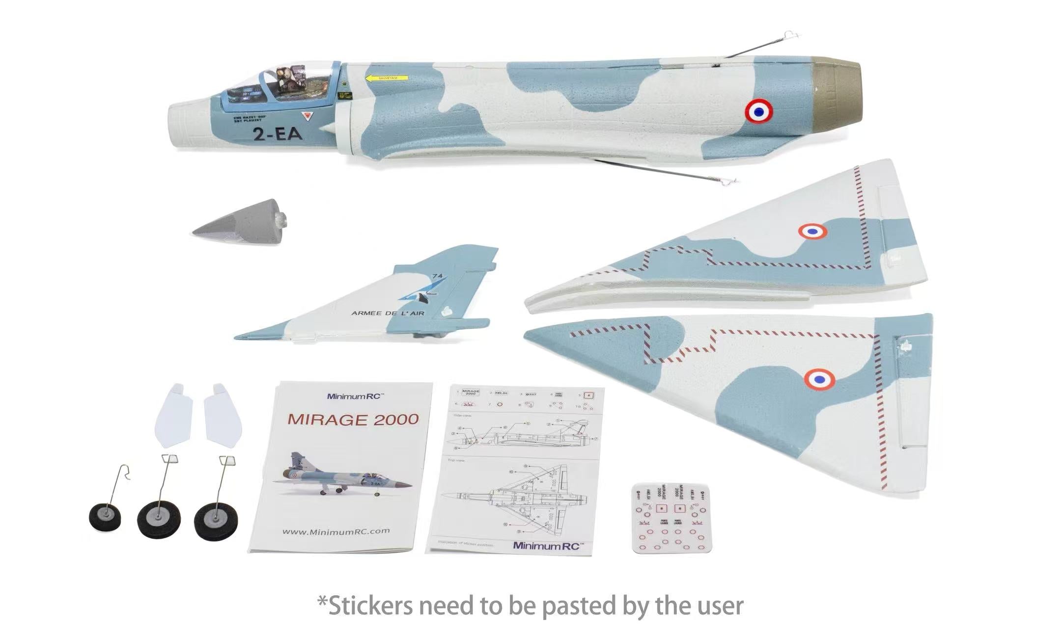 MinimumRC Jet Plane Mirage 2000 Brushless 30mm EDF 4 Channel RTF/BNF/PNP