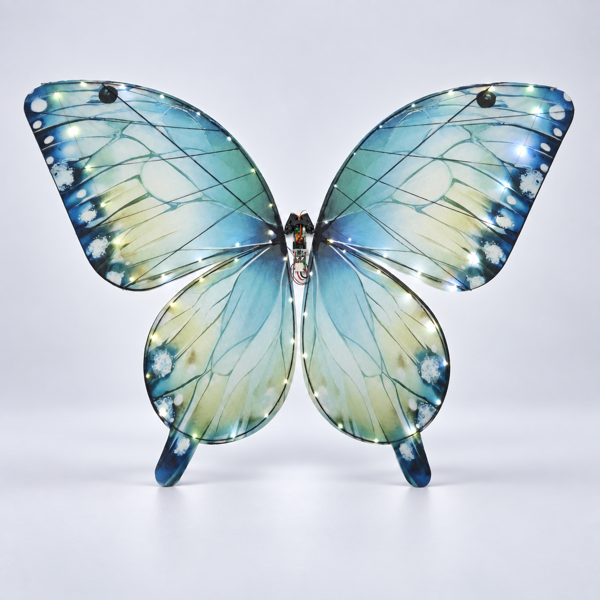 Ice Blue RC Bionic Flapping-Wing Butterfly – Basic | LED Lights