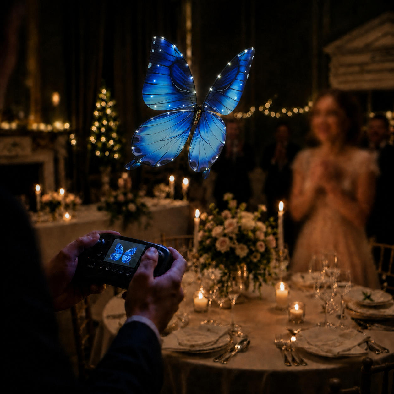 Dark Blue RC Flying Butterfly – Bionic Flapping Wing