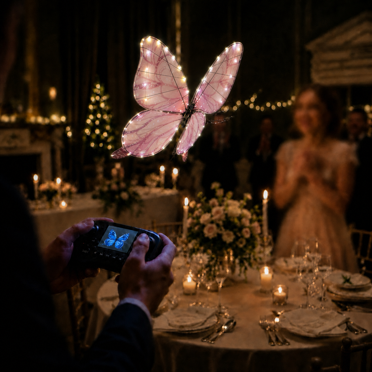 Pink RC Flying Butterfly – Bionic Flapping Wing Ornithopter with LED
