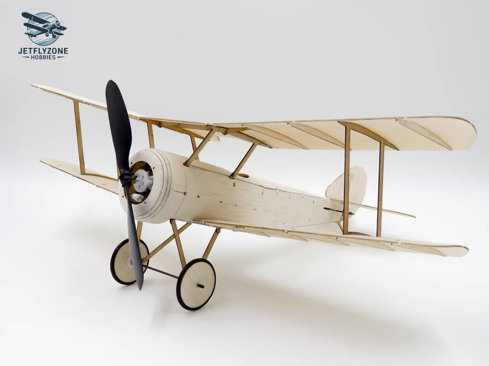 Balsa Wood Electric RC Airplane Sopwith Pup Scale Biplane, 378mm Wingspan
