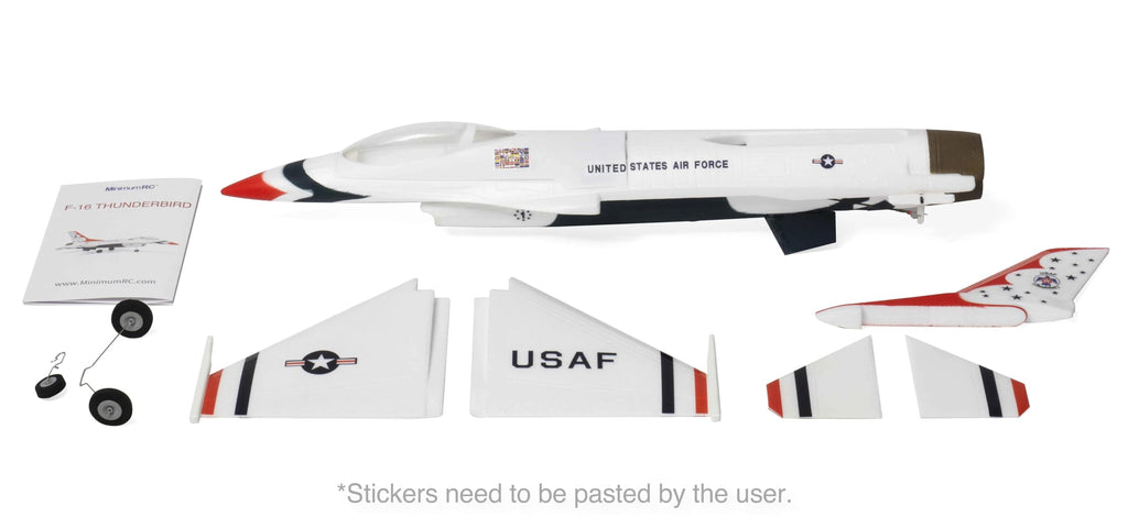 MinimumRC Thunderbird F-16 RC Plaane 30mm EDF RTF 290mm Wingspan
