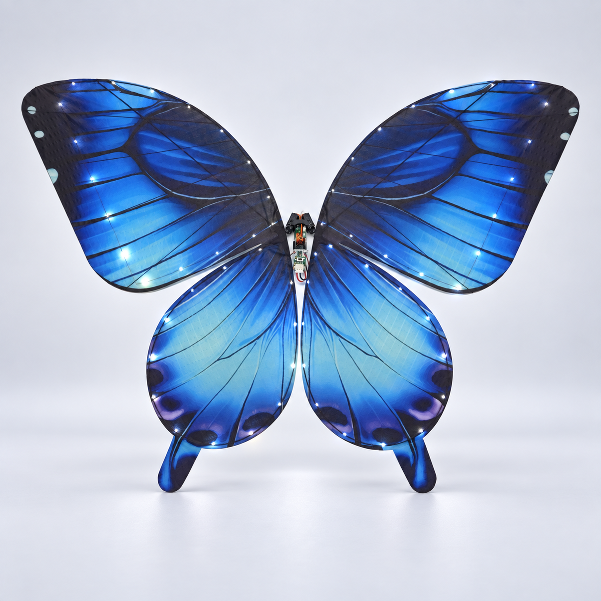 Royal Blue RC Bionic Flapping-Wing Butterflies – Premium | LED Lights, FlySky Transmitter & Aluminum Case