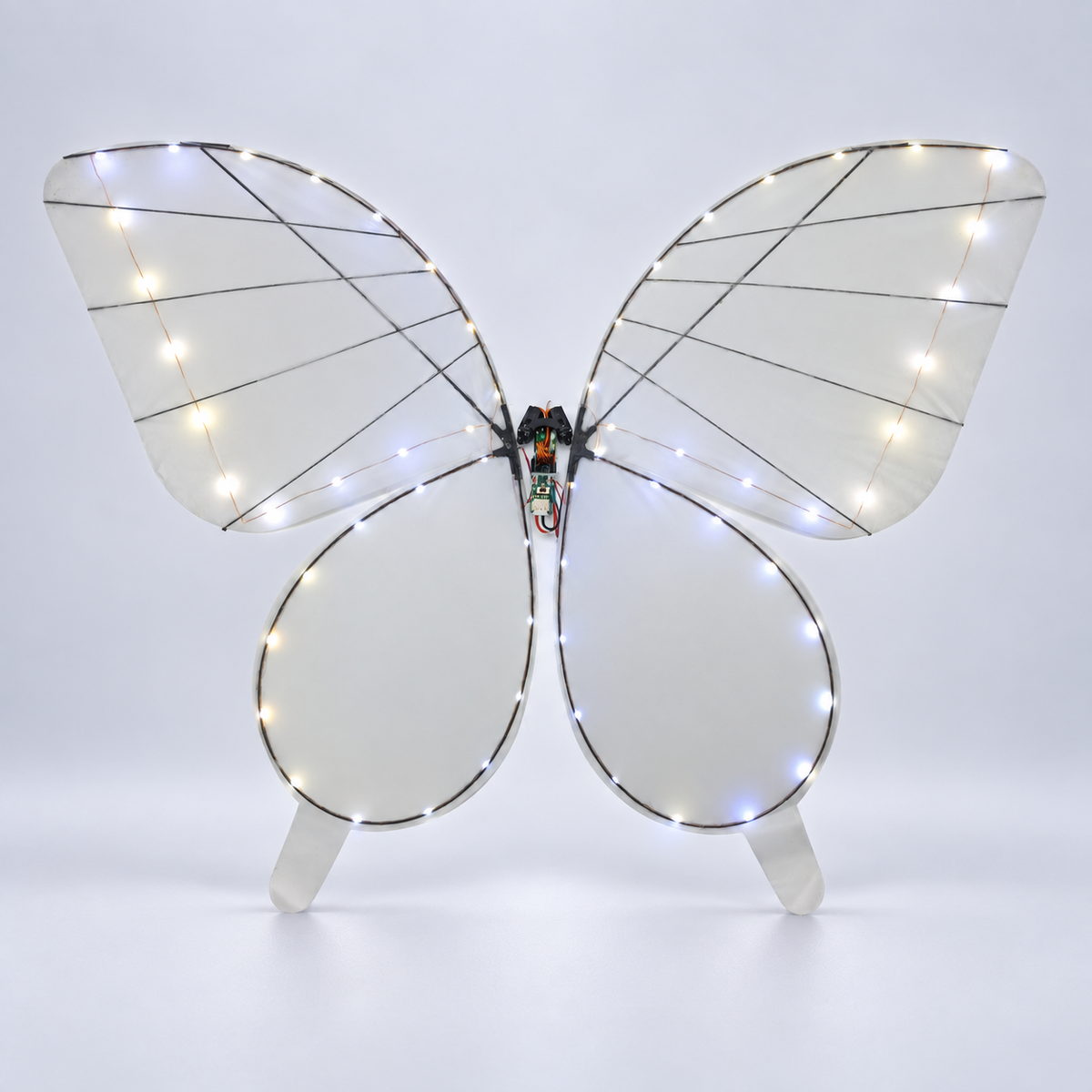 White RC Bionic Flapping-Wing Butterfly – Basic | LED Lights