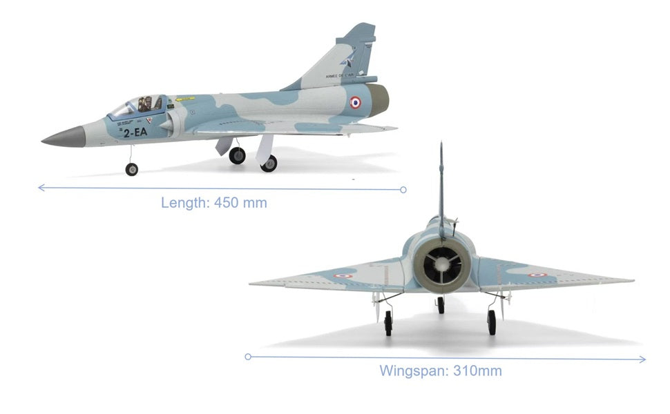 MinimumRC Jet Plane Mirage 2000 Brushless 30mm EDF 4 Channel RTF/BNF/PNP