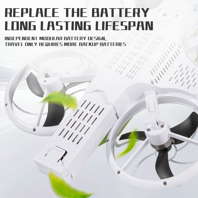 Mini RC Drone with Screen Controller,  LED Lights, 4K Cam, RTF
