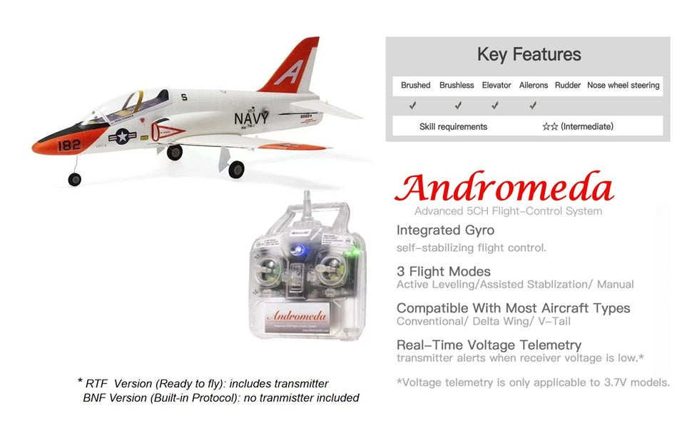 MinimumRC Plane Brushed/Brushless T-45 Goshawk 390mm Wingspan 30mm EDF, RTF/BNF/PNP