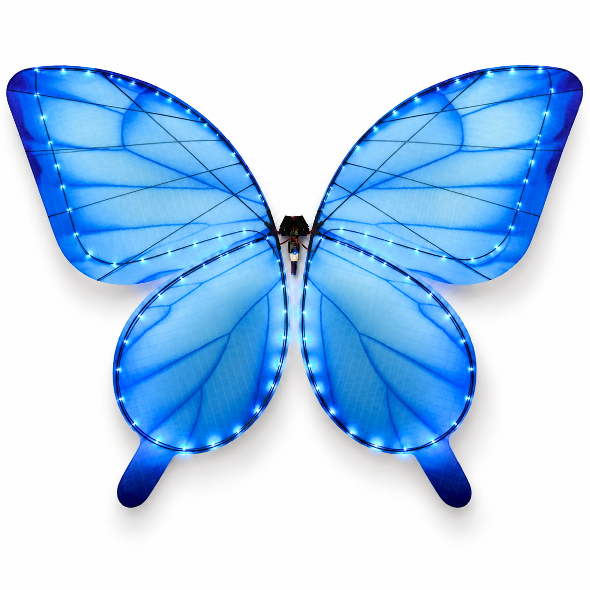 Ocean Blue RC Bionic Flapping-Wing Butterflies – Event Version | LED Lights, FlySky Transmitter & Aluminum Case