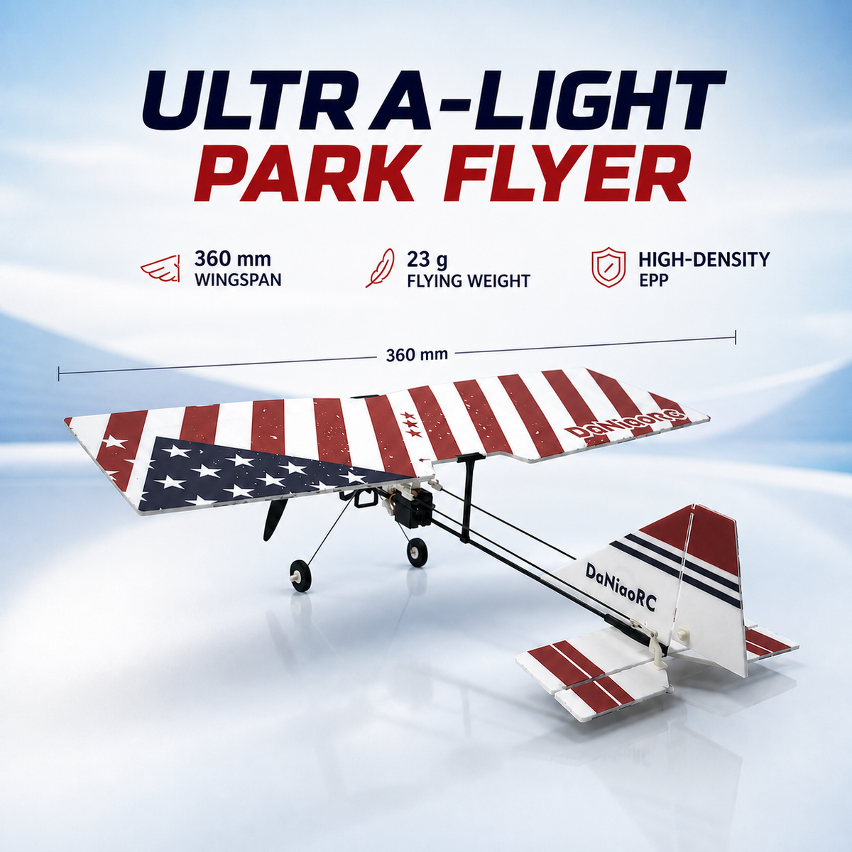 DaNiao RC 360mm 3CH Beginner RC Glider RTF
