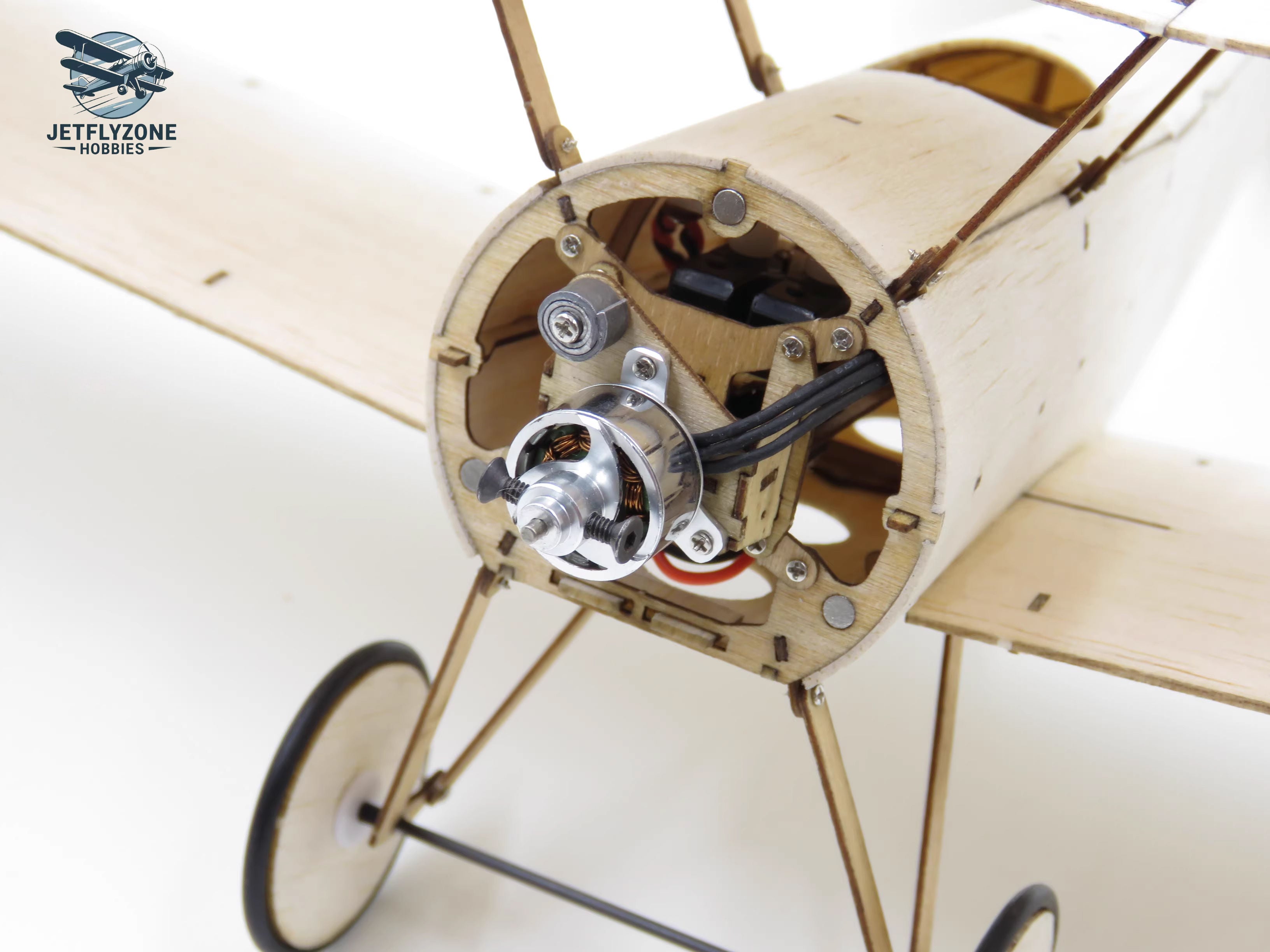 Balsa Wood Electric RC Airplane Sopwith Pup Scale Biplane, 378mm Wingspan