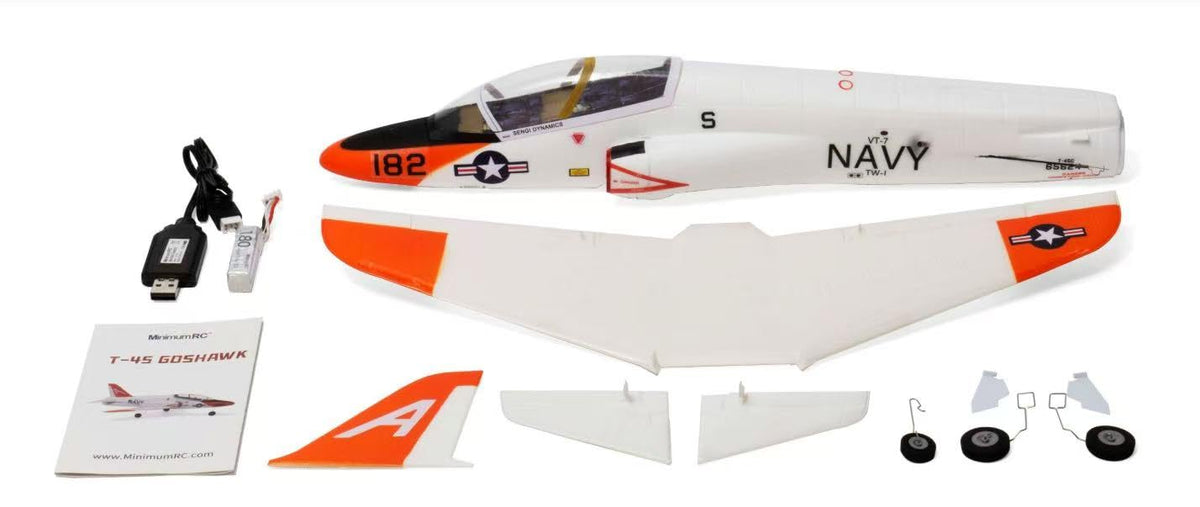MinimumRC Plane Brushed/Brushless T-45 Goshawk 390mm Wingspan 30mm EDF, RTF/BNF/PNP