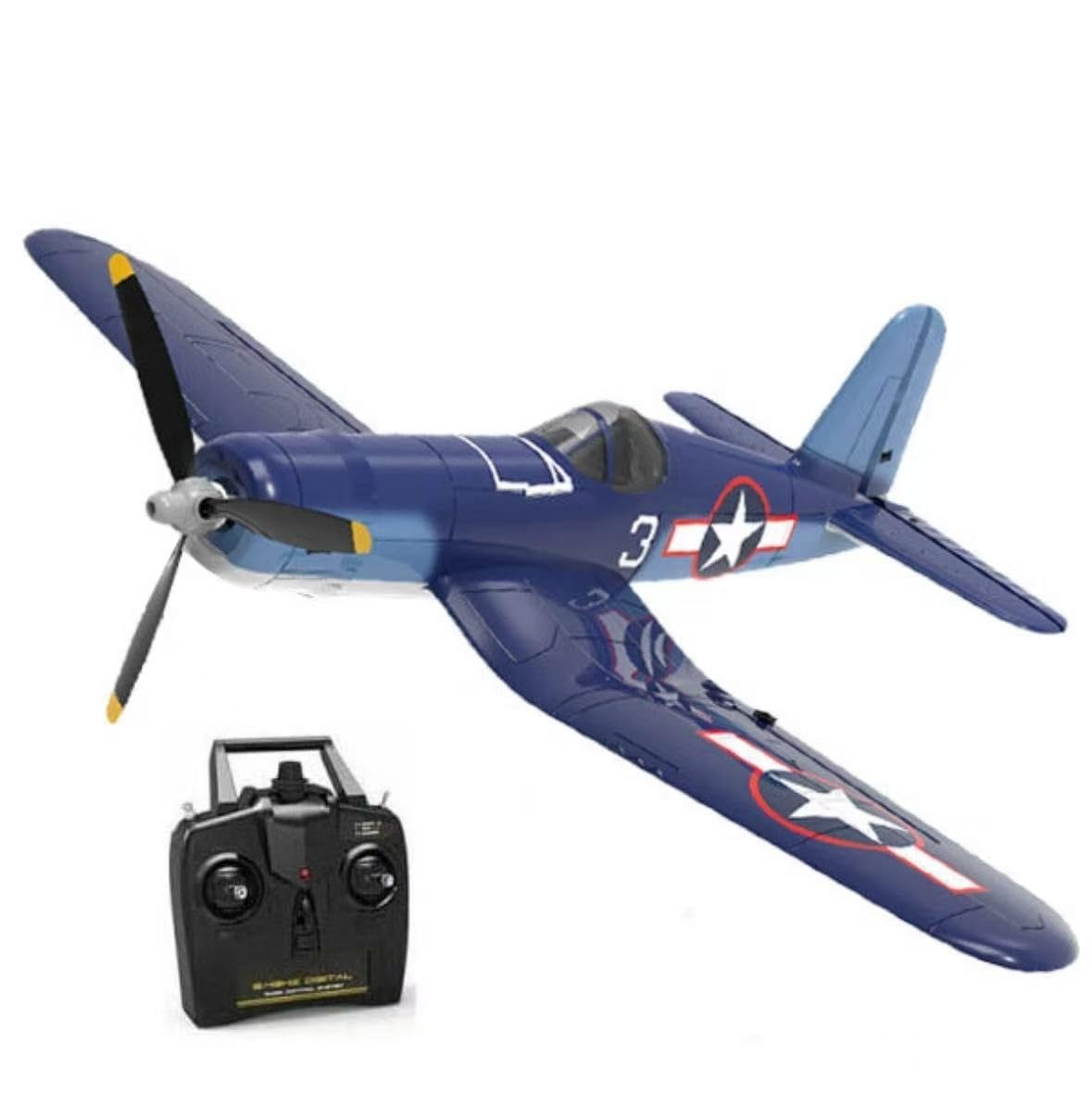 VOLANTEX F4U RC Plane 2.4G 4CH Remote Control Warbird Stunt Glider RTF Beginner
