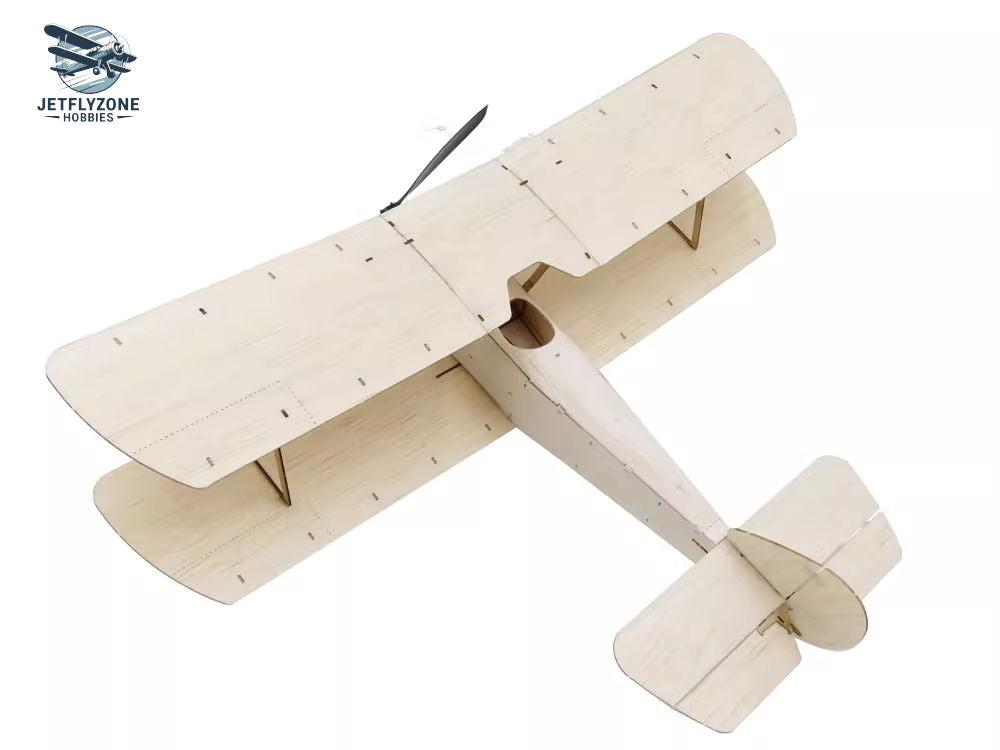 Balsa Wood Electric RC Airplane Sopwith Pup Scale Biplane, 378mm Wingspan