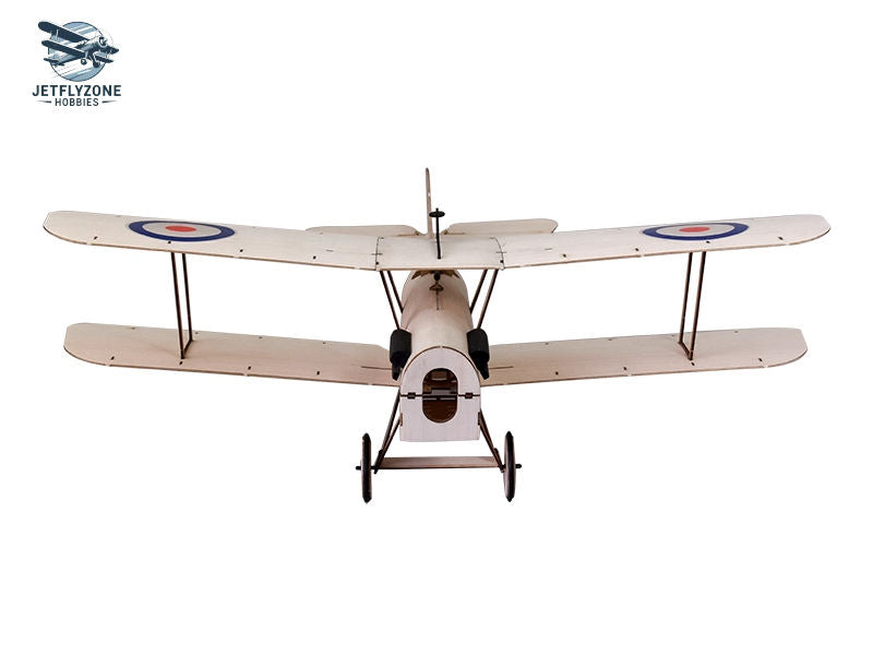 Balsa Wood Electric RC Airplane Sopwith SE5A Scale Biplane, 378mm Wingspan