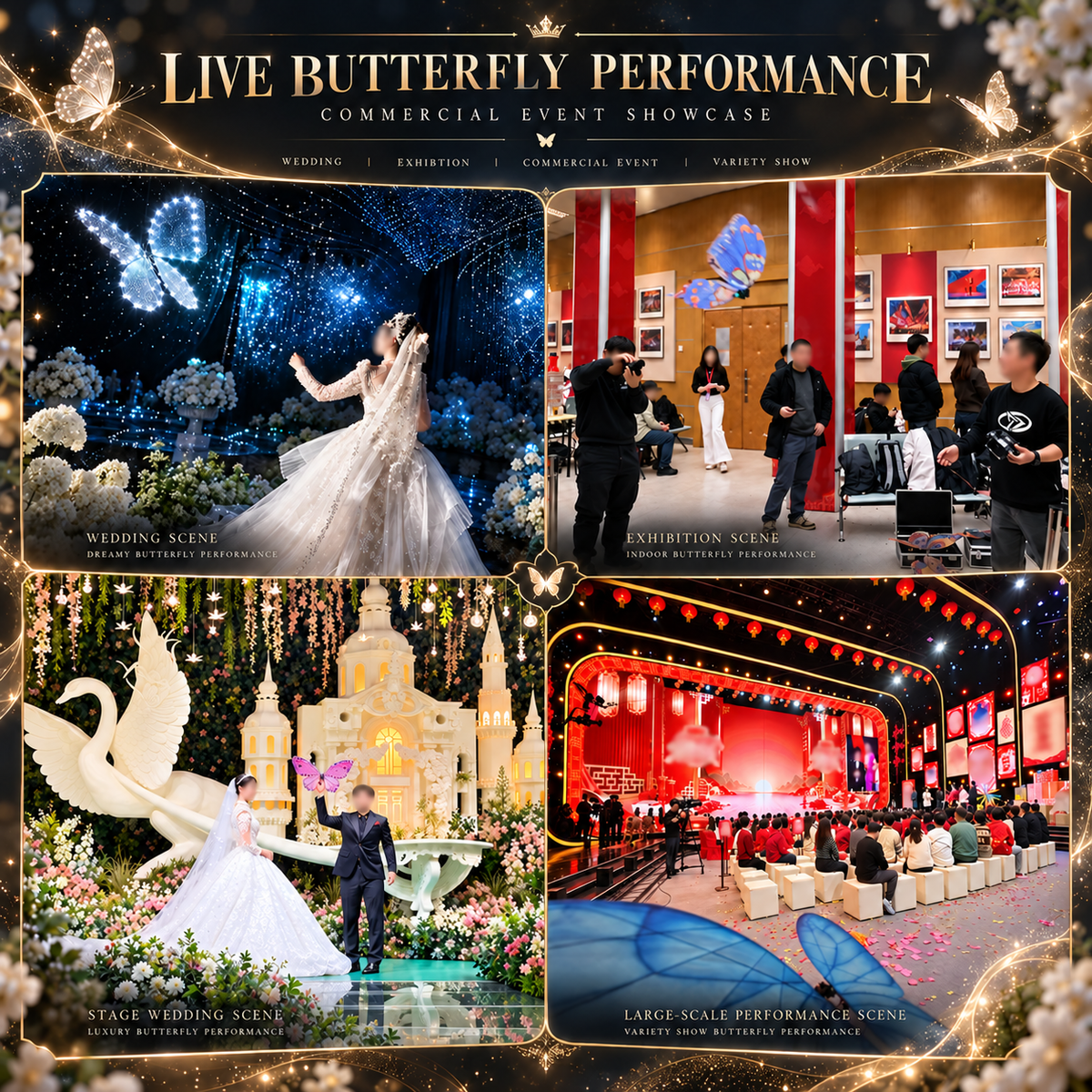 2-Pack Bionic Flapping-Wing Butterflies – Event Version | LED Lights, FlySky Transmitter & Aluminum Case