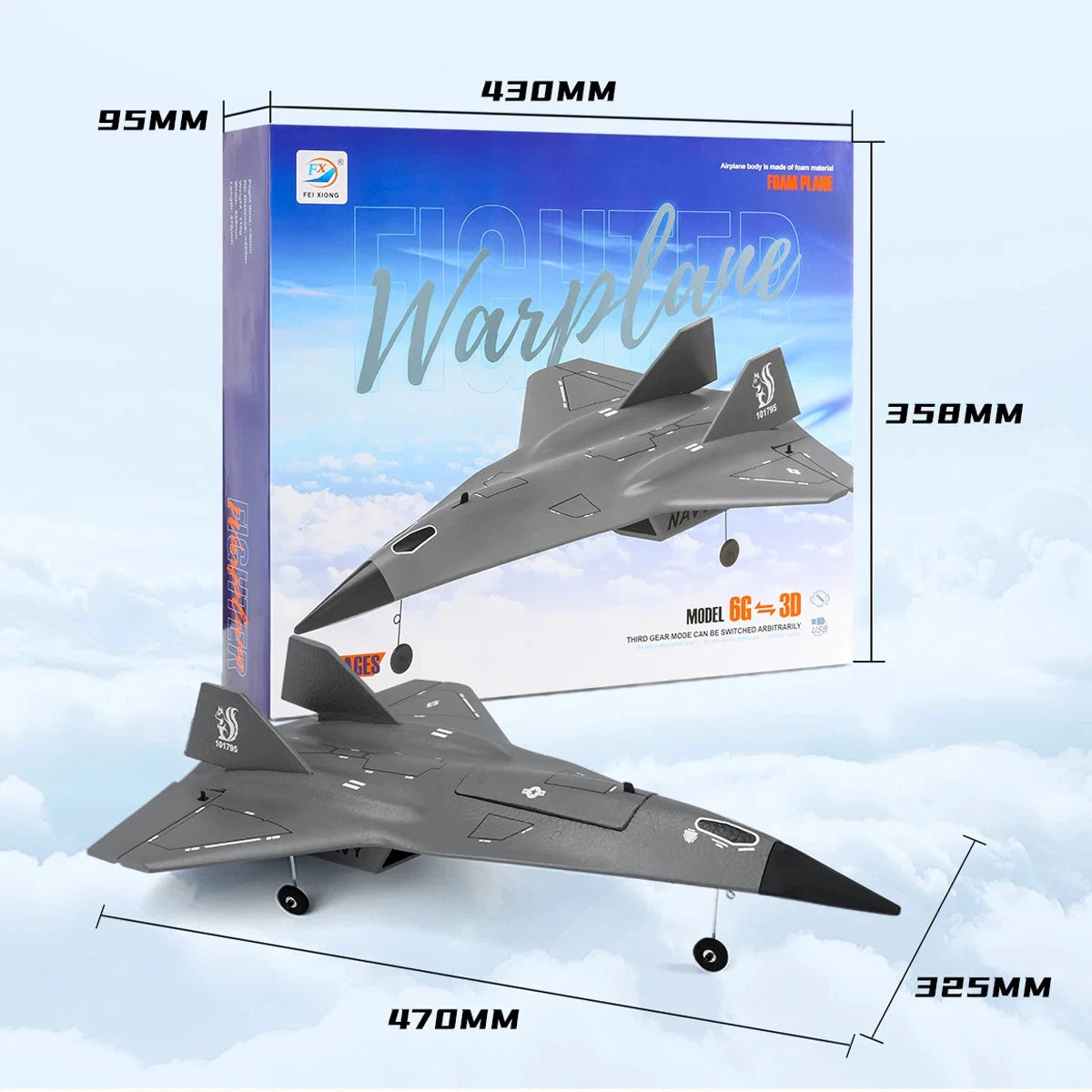 FX9672 RC Airplane SR-72  30mm EDF Jet RTF & Safe