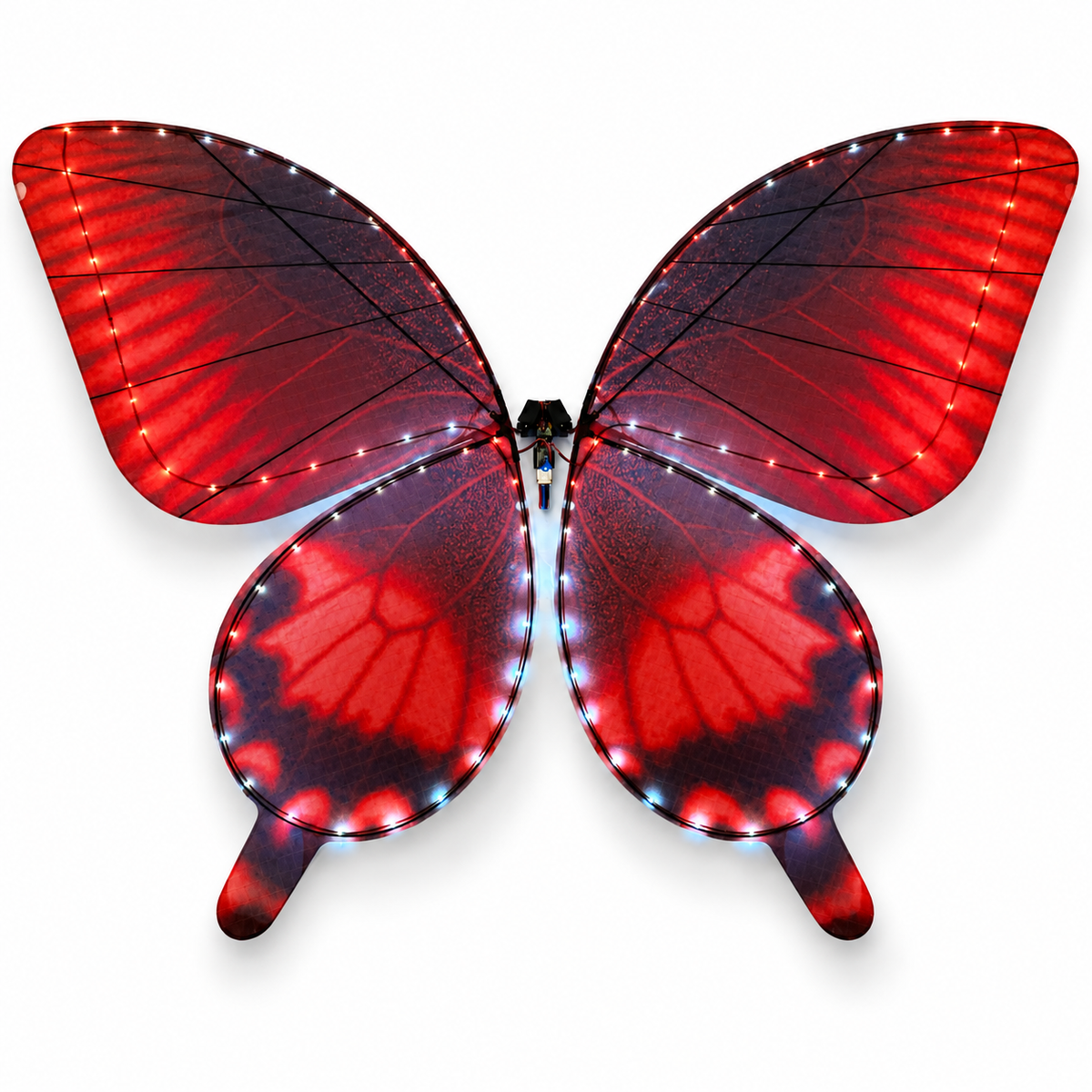 Ruby Night RC Bionic Flapping-Wing Butterflies – Event Version | LED Lights, FlySky Transmitter & Aluminum Case