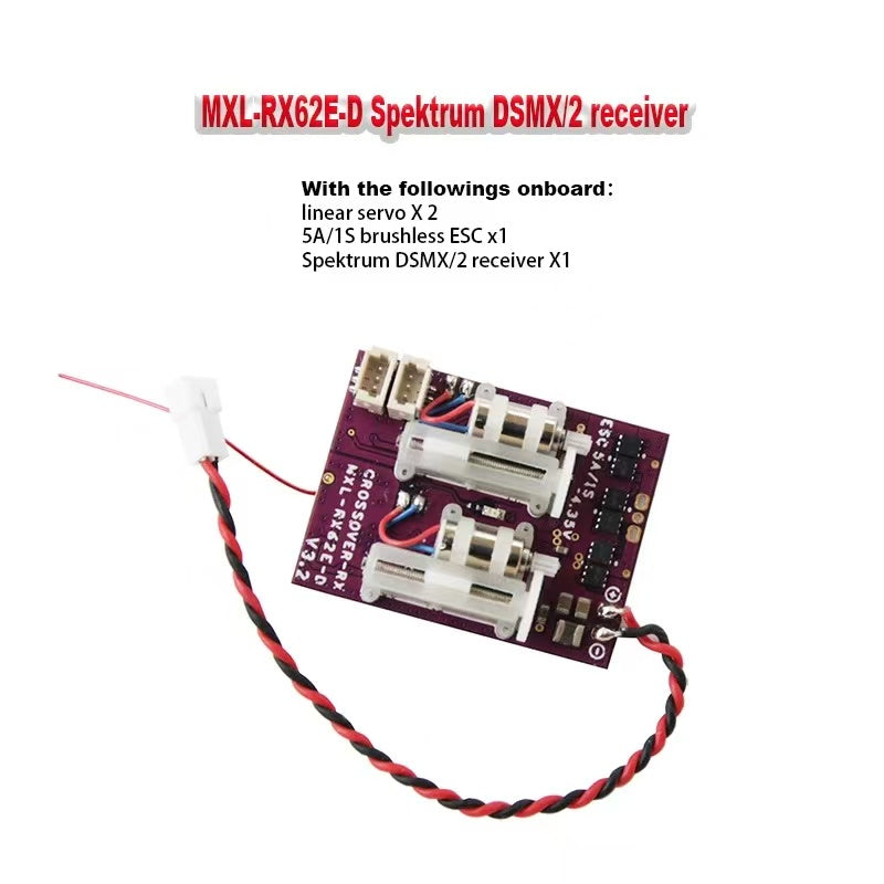 Micro RC Receiver DSMX/2 5A Brushless ESC SR3X 3-Axis Stabilizer