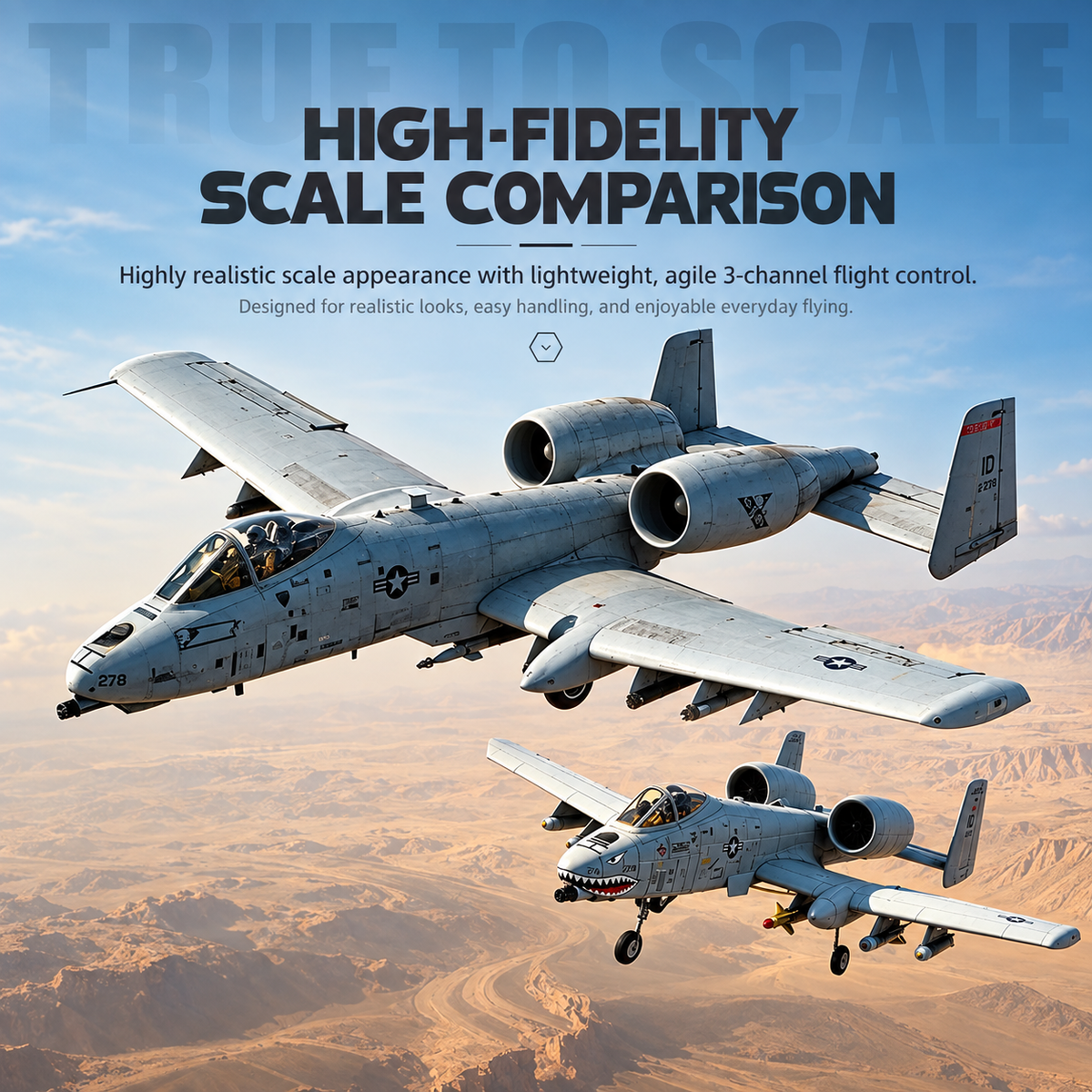 RC A-10 Warthog EDF Jet – 565mm, 30mm EDF, 3CH RTF