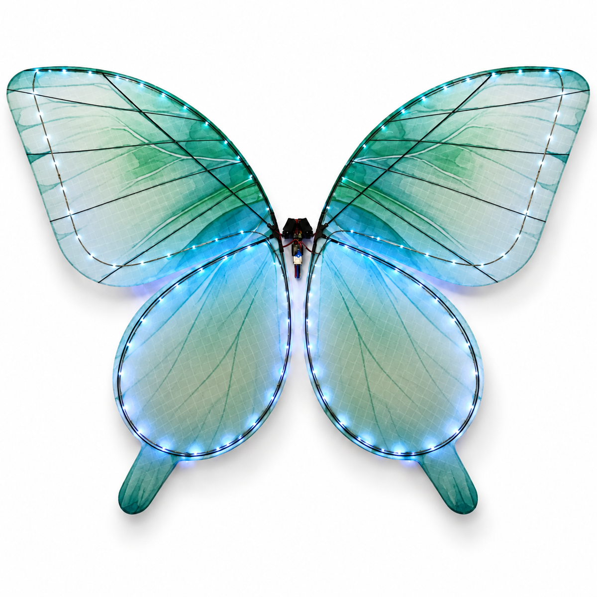 Mint Breeze RC Bionic Flapping-Wing Butterflies – Event Version | LED Lights, FlySky Transmitter & Aluminum Case