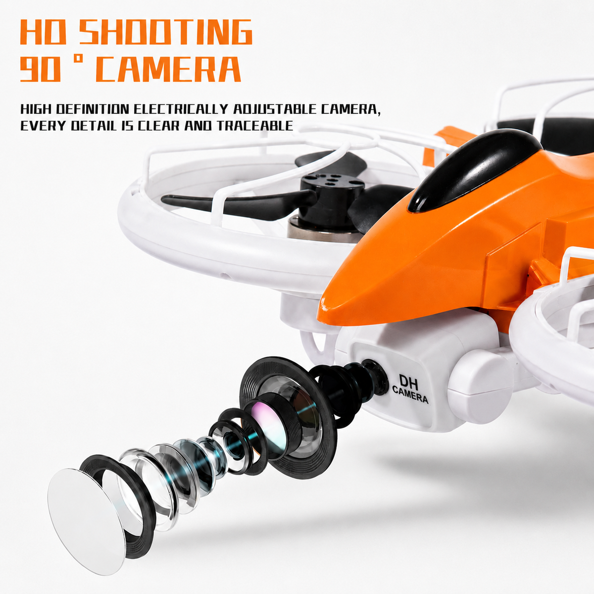 Mini RC Drone with Screen Controller,  LED Lights, 4K Cam, RTF