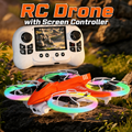 Mini RC Drone with Screen Controller,  LED Lights, 4K Cam, RTF