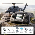 JetFlyZone L2 RC Helicopter Black Hawk Built-In Screen, 4 Way Optical Flow Positioning