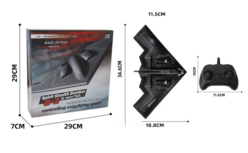 RC B-2 Spirit Stealth Bomber Plane 345mm Wingspan, RTF