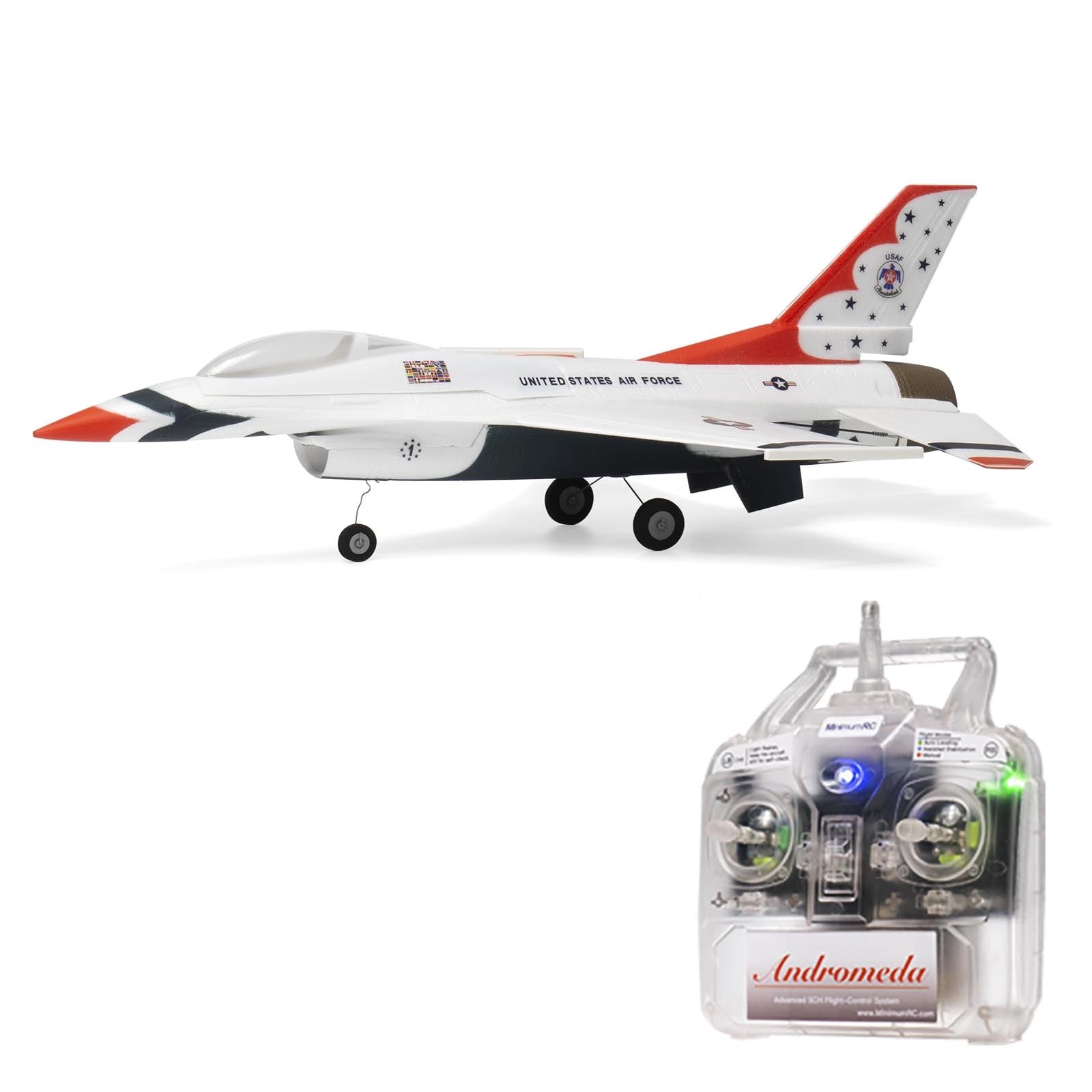 MinimumRC Plane F-16 30mm EDF RTF Jet SAVS™ 290mm Wingspan EPS Foam